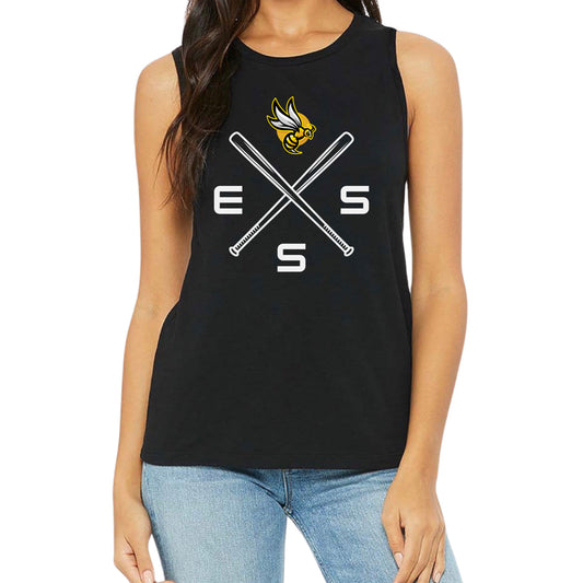 PRE ORDER Ladies Eatonia Stingers Softball Flowy Muscle Tank