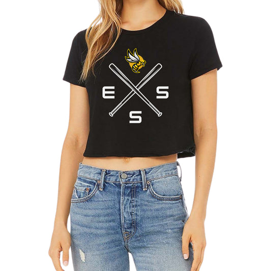 PRE ORDER Ladies Eatonia Stingers Softball Crop Tee